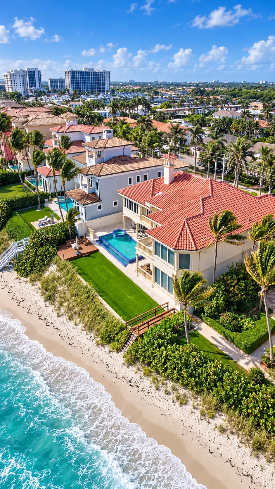 South Florida home with new tile roof by Gustafson
